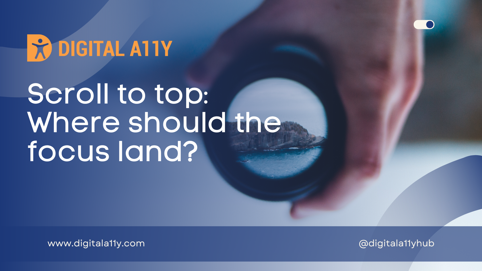 Scroll to top: Where should the focus land?