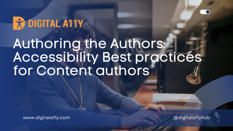 Accessibility Best practices for Content authors