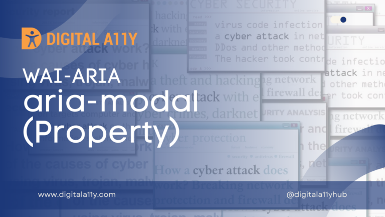 WAI-ARIA: aria-modal (Property)