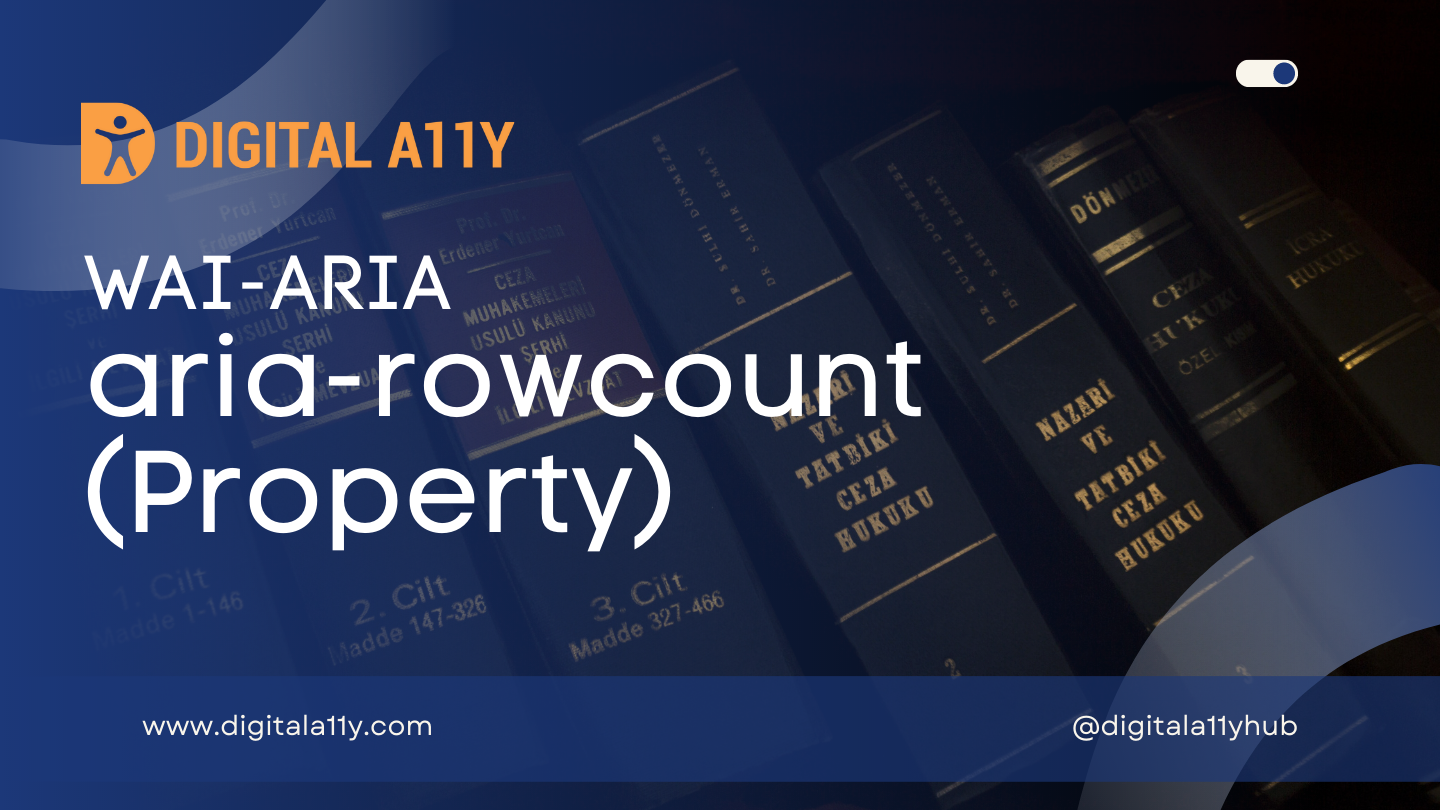 WAI-ARIA: aria-rowcount (Property)